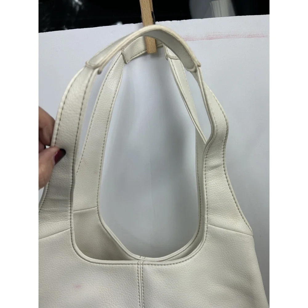Vintage Cream Leather Croft And Barrow Double Strap‎ Purse Handbag With Extras